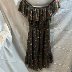 by & by Olive Floral Off-Shoulder Midi Dress